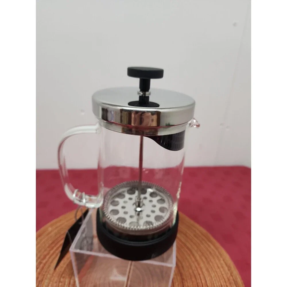 Il Mulino French Press 800 ml/3.5 Cups Glass & Stainless New W Tags Classic Cafe